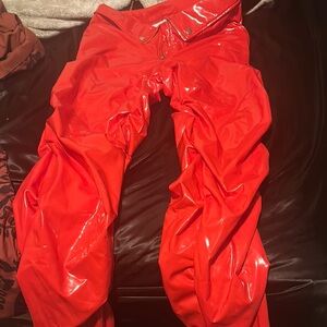 SHEIN Shiny Red Pants